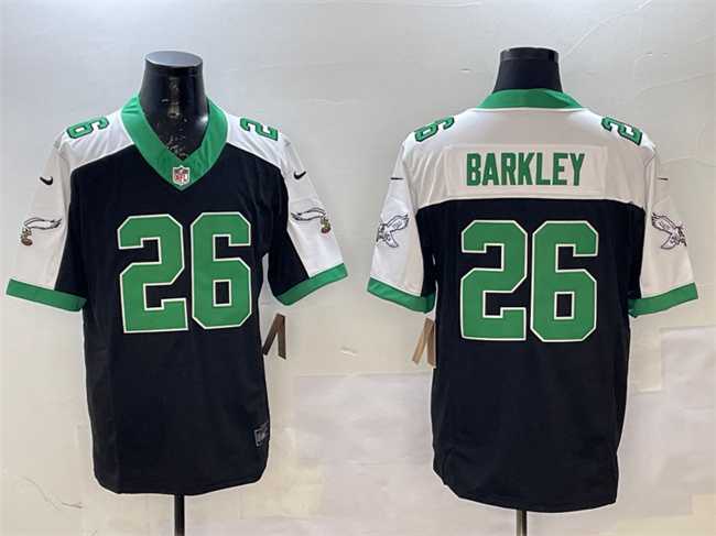 Men's Philadelphia Eagles #26 Saquon Barkley Black White F.U.S.E. Vapor Untouchable Limited Stitched Jersey Dzhi,We sell and wholesale Men's Philadelphia Eagles #26 Saquon Barkley Black White F.U.S.E. Vapor Untouchable Limited Stitched Jersey Dzhi on line form chian!